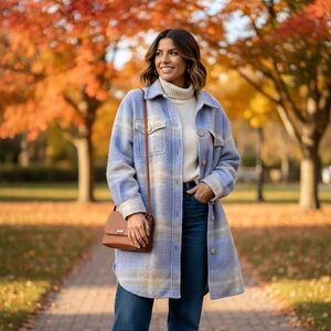 Wilfred Free Light Blue and Cream Jacket